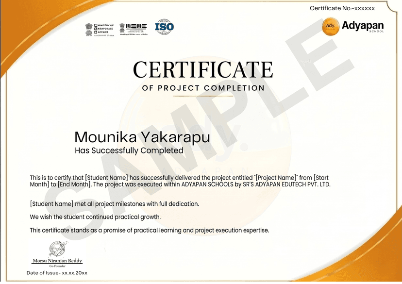 Project Completion